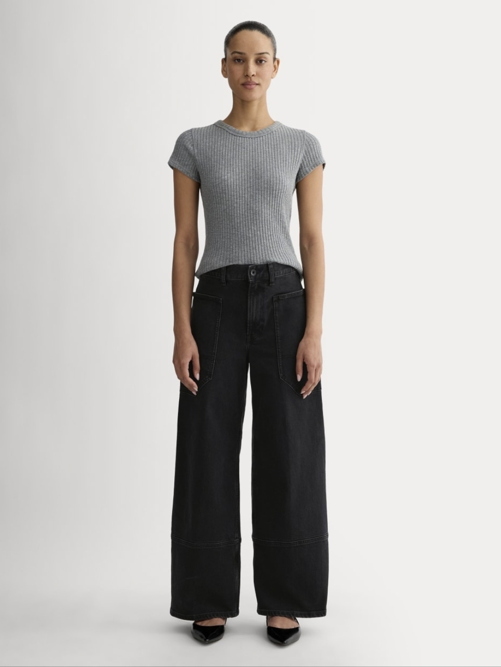 Everlane Way High Gardener Jean in Coal Black Denim Size 29 Full Length - Picture 3 of 3